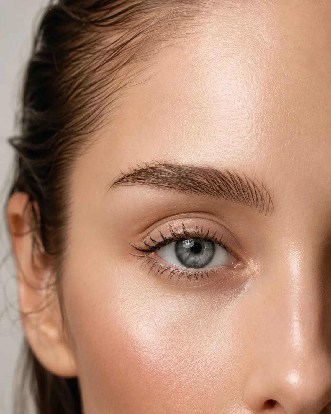Natural eye and brow detail for a Botox consultation